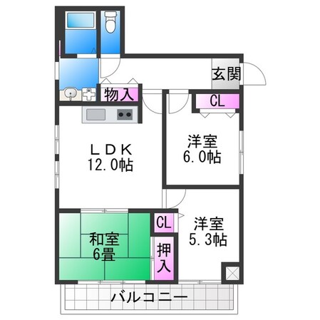 パルティシオン松崎の物件間取画像